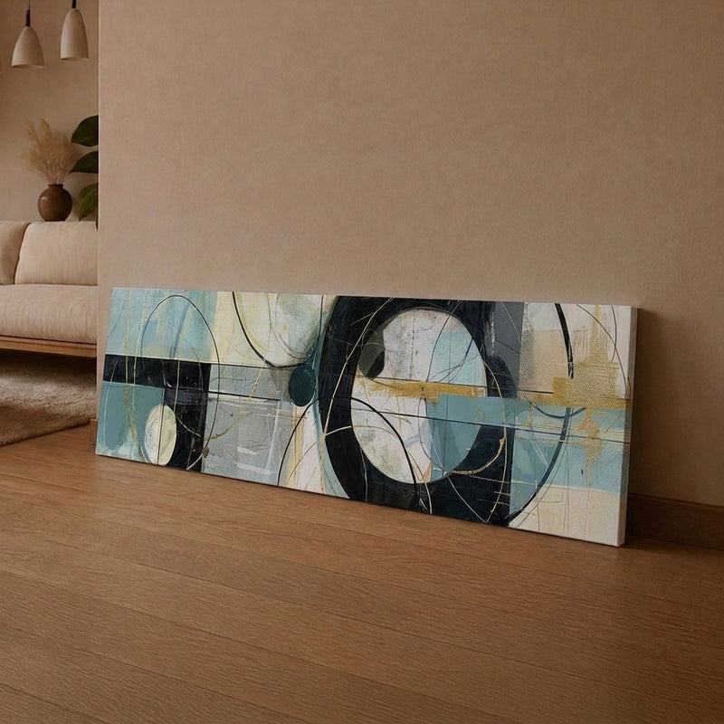 Whispers In Blue Abstract Canvas Wall Art