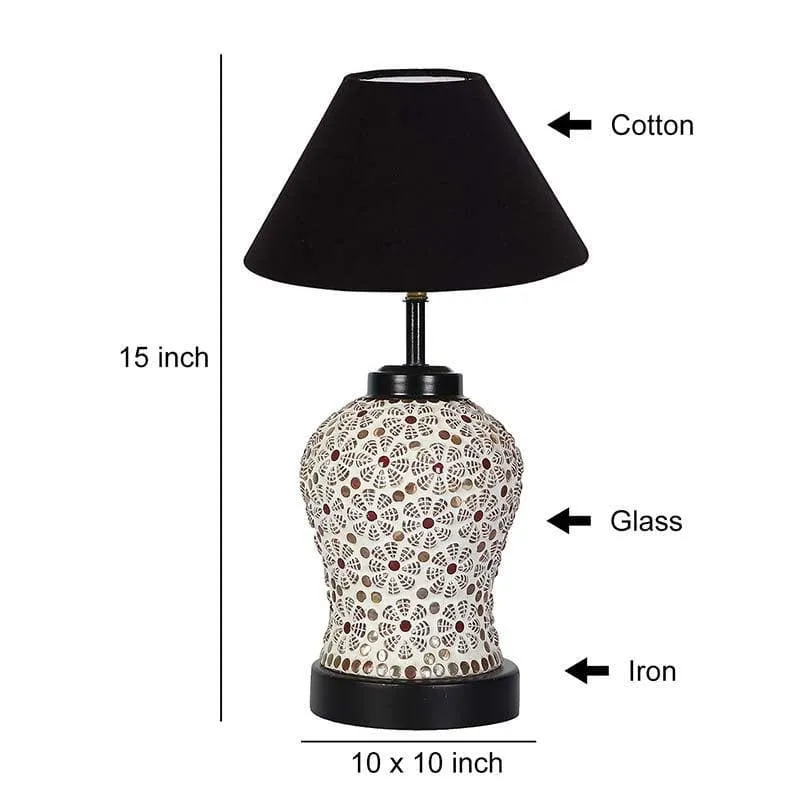 Fusion Fabric Table Lamp - Black,White media 7