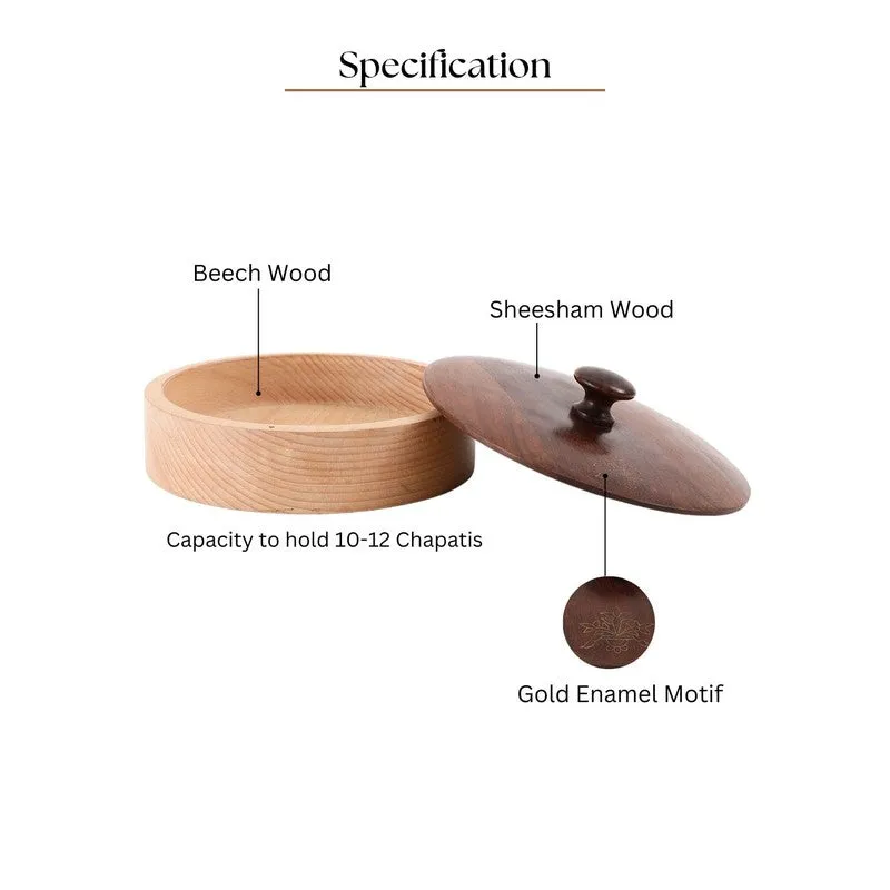 Elegant Oven-Safe Sheesham Wood Casserole media 4