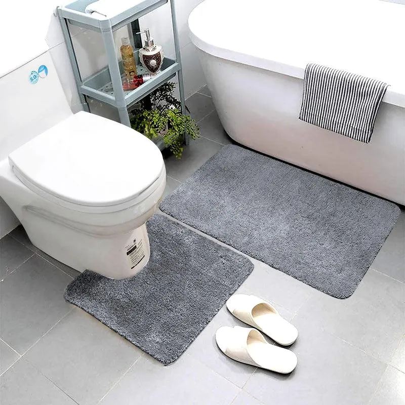 BathEase Anti Skid Bath Mats (Grey) - Set of Two media 4