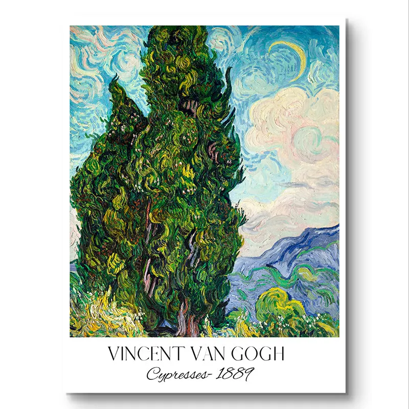 Van Gogh's Cypresses Wall Art media 4