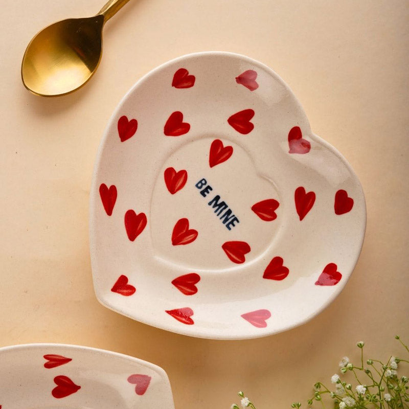 Be Mine Heart Ceramic Platter - Set of Two media 4
