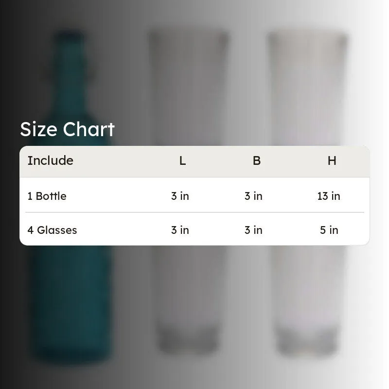Ford 1000 mL Water Bottle With 250 mL Glasses - Five Piece Set media 8