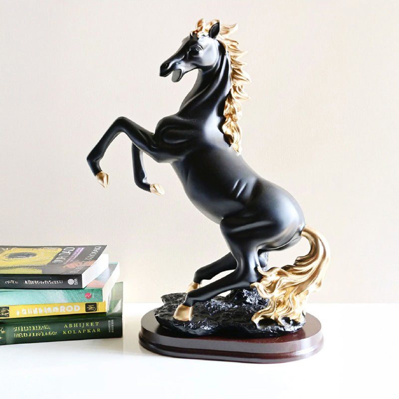 Aurum Steed Luxury Horse Showpiece - Black media 5
