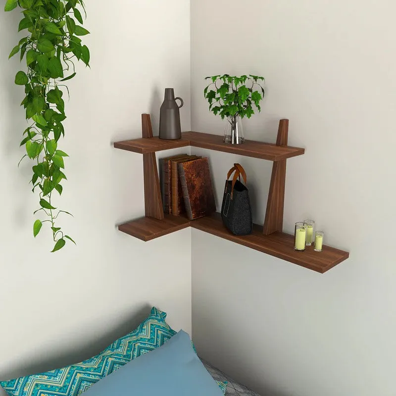 Contemporary Brown MDF Wall-Mounted Bookshelf media 4