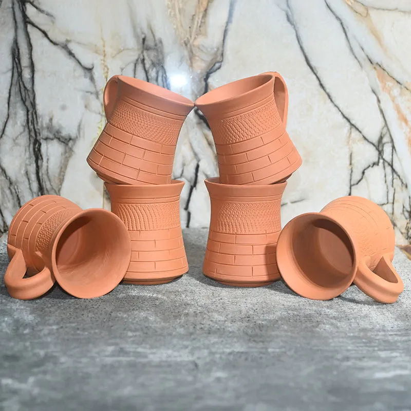 Kaivalya Terracotta Coffee Mug (250 mL Each) - Set of Six media 6