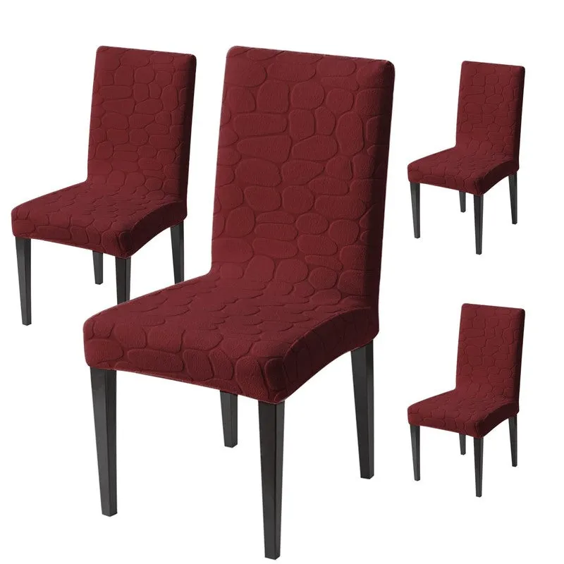 Elvra Classic Chair Cover(Maroon) - Set Of Four media 3