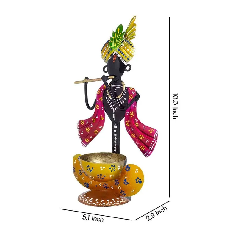 Krishna Divine Radiance Iron Tea Light Candle Holder media 7
