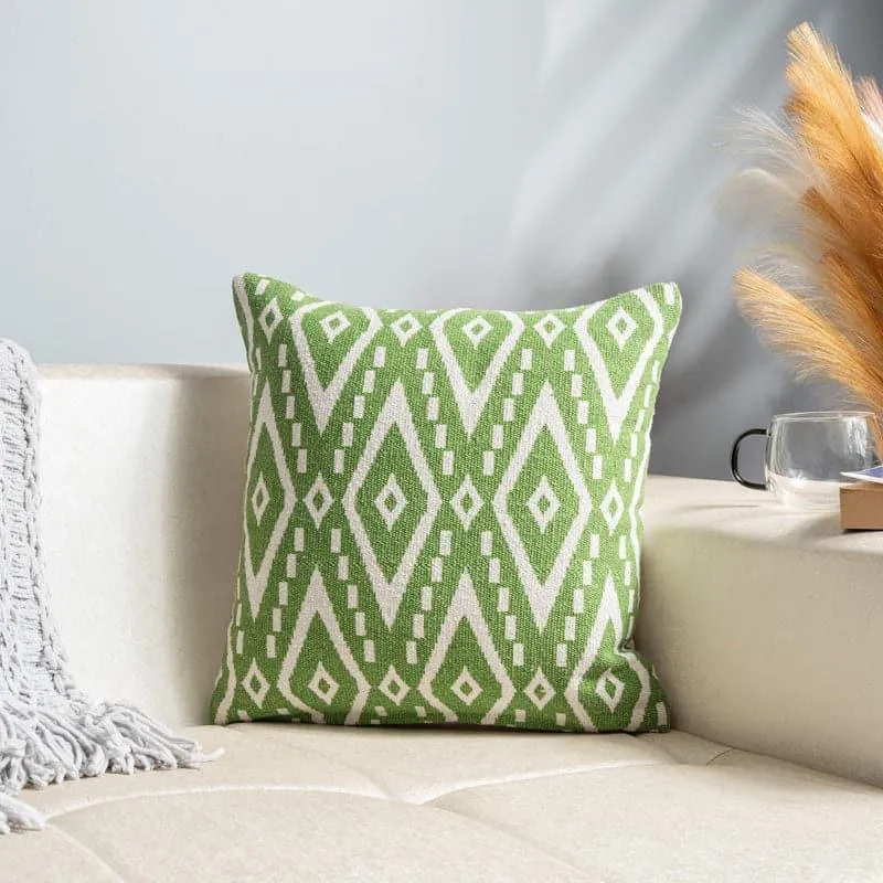 Zora Ethnic Cushion Cover - Green media 1