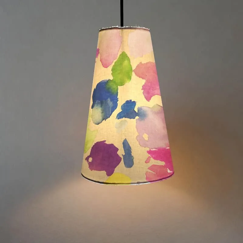 Sponge Patch Handpainted Fabric Ceiling Lamp media 1