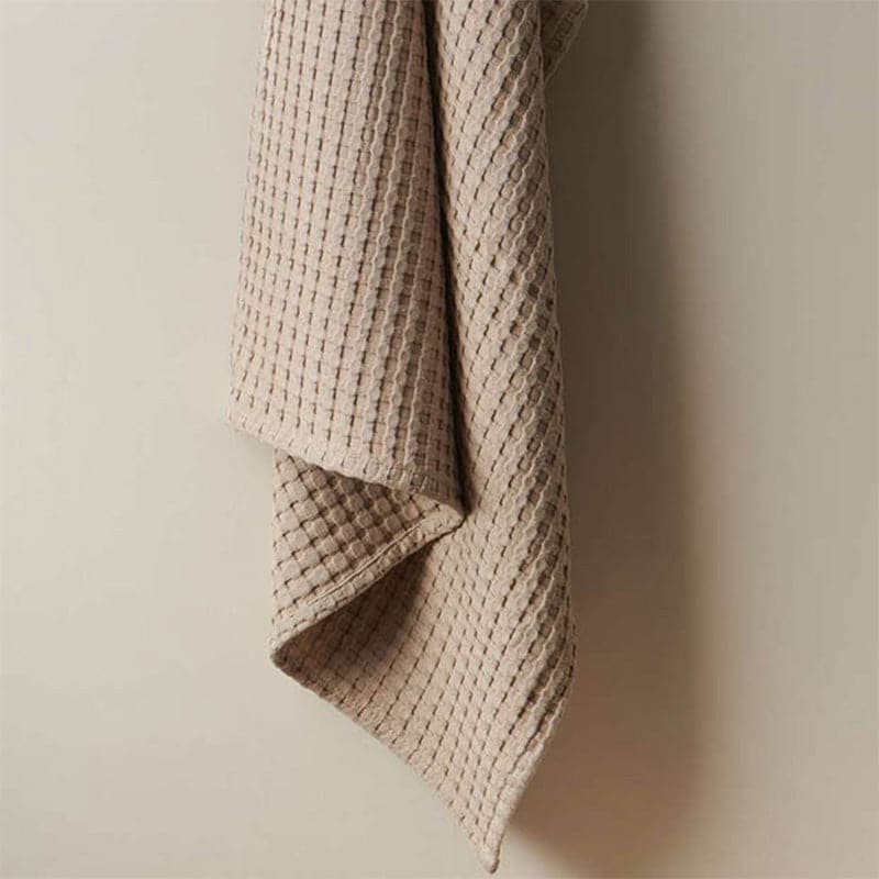 Beehive Bamboo Textured Waffle Bath Towel - Beige media 3
