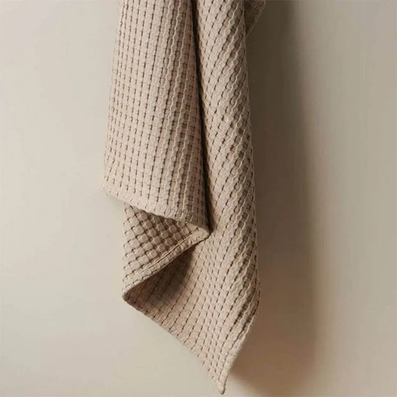 Beehive Bamboo Textured Waffle Bath Towel - Beige media 3