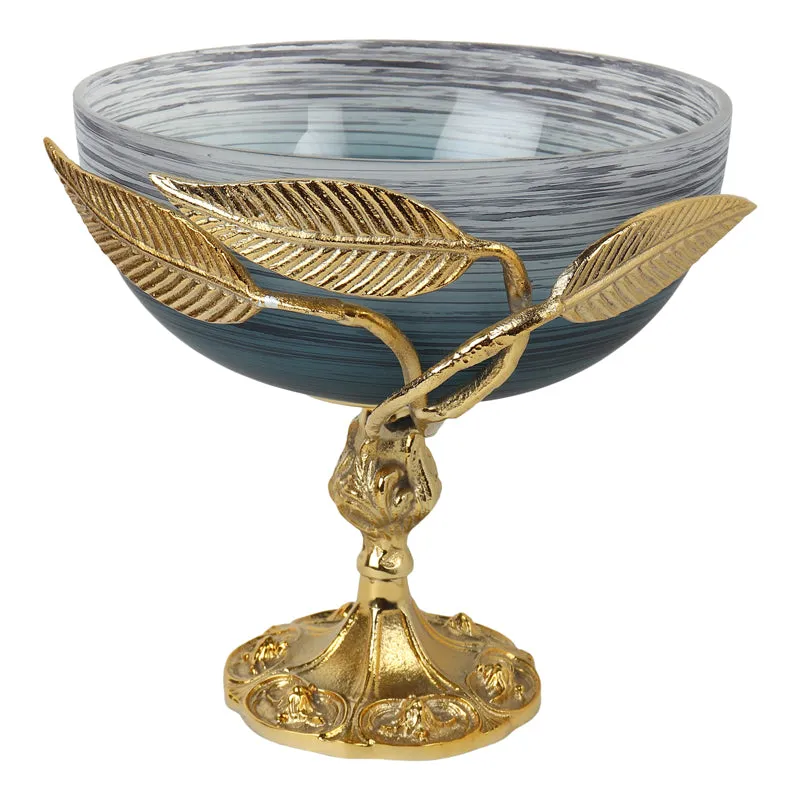 Gemma Ruma Accent Bowl - Blue & Gold media 4