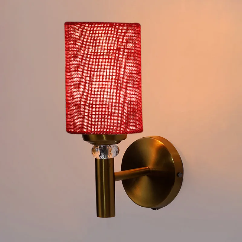 Sienna Jute Wall Lamp - Maroon media 4