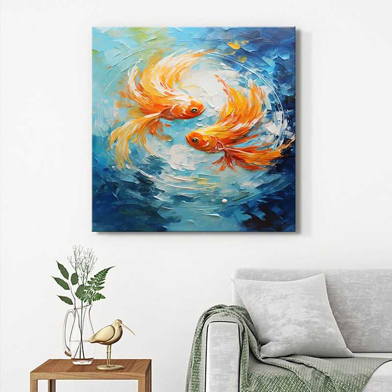 Zen Goldfish Wall Painting