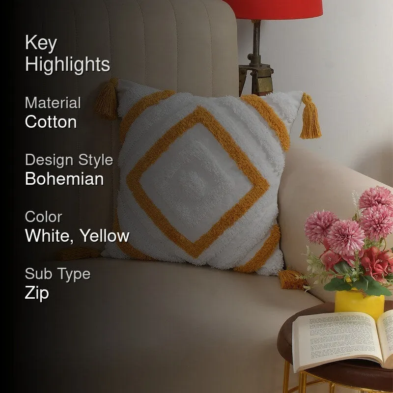 Kasper Chroma Tufted Cushion Cover - Yellow media 2