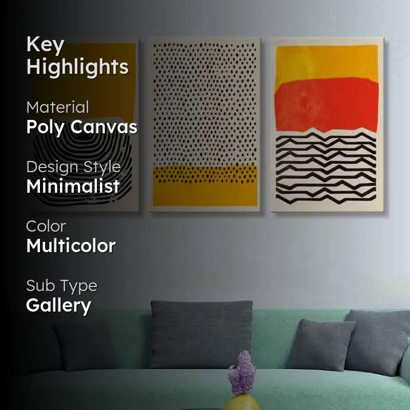 Mindfulness Poly Canvas Wall Art - Set of Three media 2