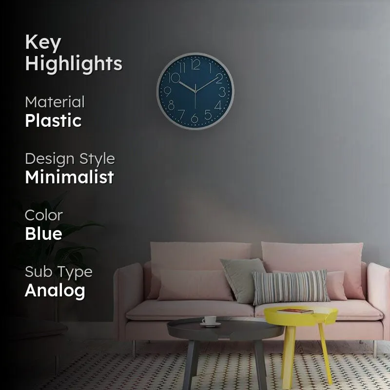 Elementary Wall Clock - Azure media 2