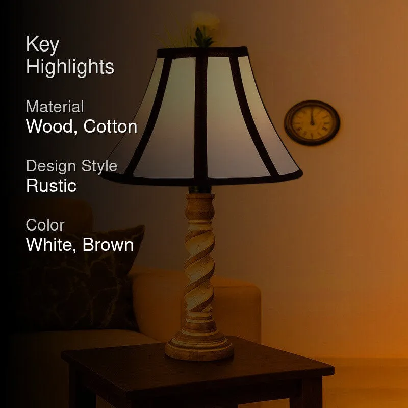 Modera Airo Wooden Table Lamp - White media 2