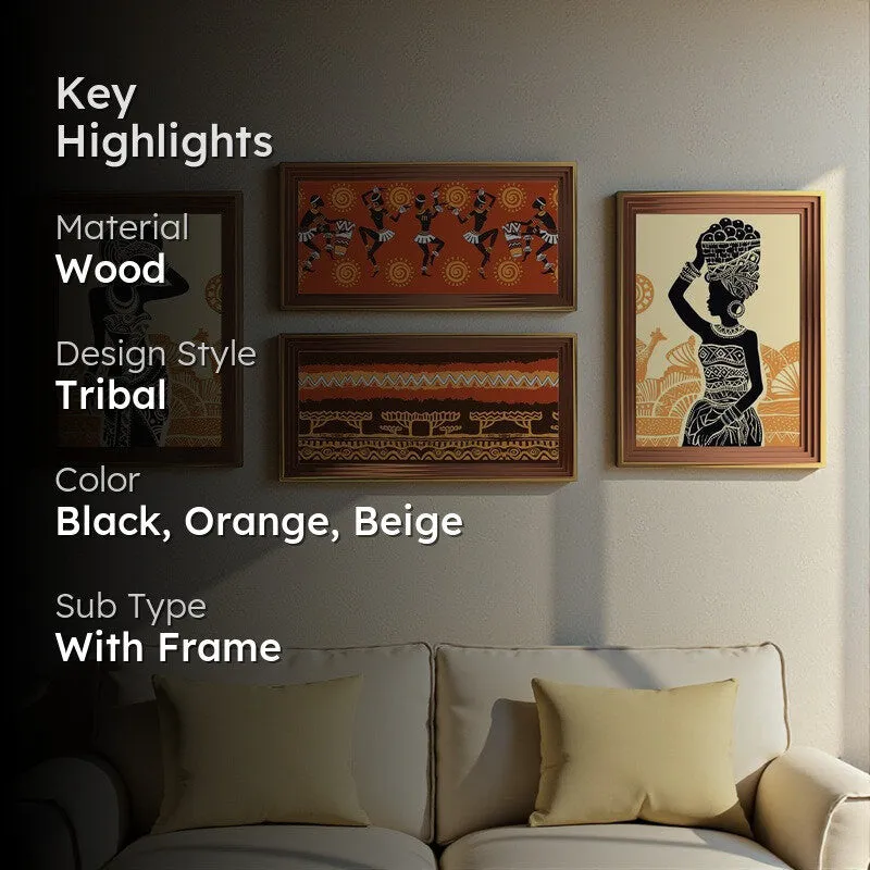Tribal Trysta Wall Art - Set of Four media 2