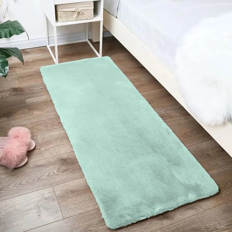 Ruffle Luxe Runner Rug - Lime Green media 1