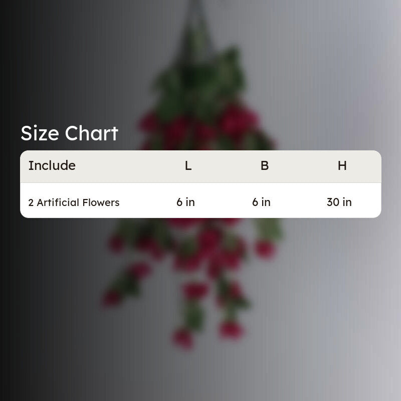 Faux Lush Hanging Bougainvillea - Pink - 2.5 Feet media 4