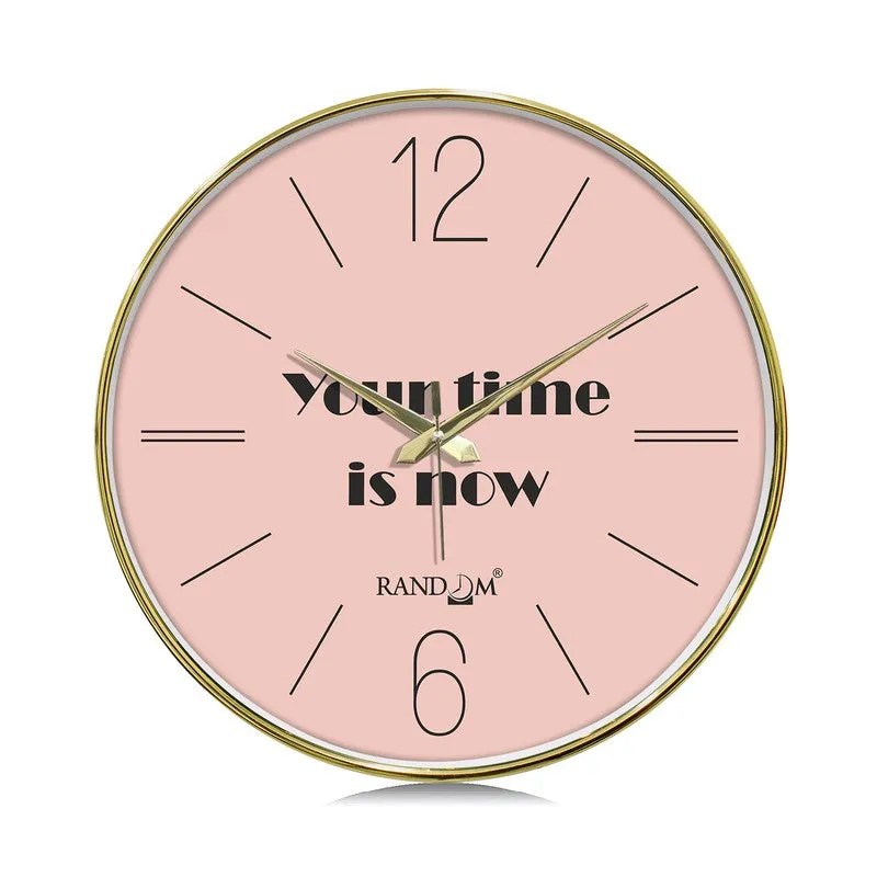 Moment Now Round Analog Wall Clock - Pink media 3