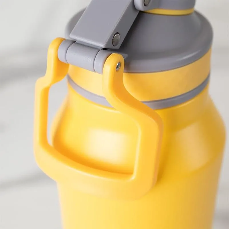 Hydrate Wonder Hot & Cold Thermos Water Bottle (Yellow) - 1000 mL media 5