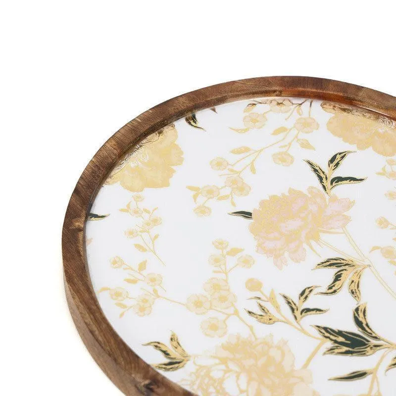 Dupree Floral Wood Pizza Platter media 5