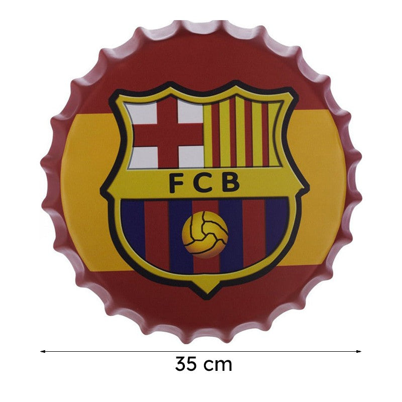 Fc Barcelona Bottle Cap Metal Wall Accent media 8