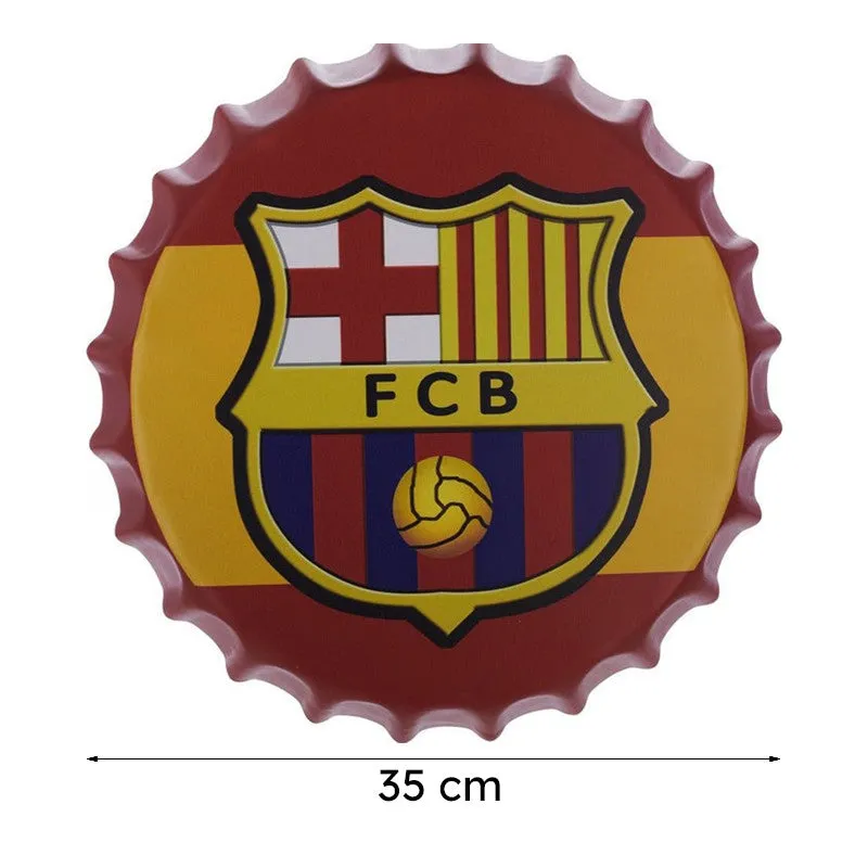 Fc Barcelona Bottle Cap Metal Wall Accent media 8