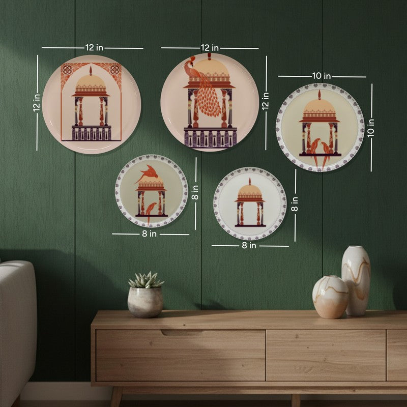 Rajwada Charm Metal Wall Plates - Set Of Five media 10
