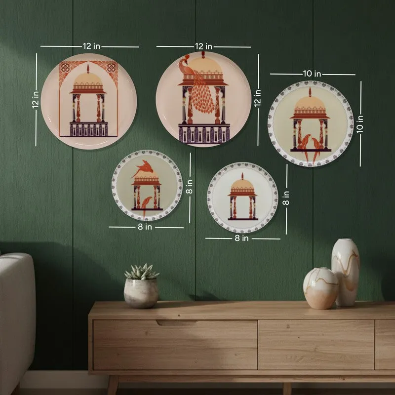 Rajwada Charm Metal Wall Plates - Set Of Five media 10