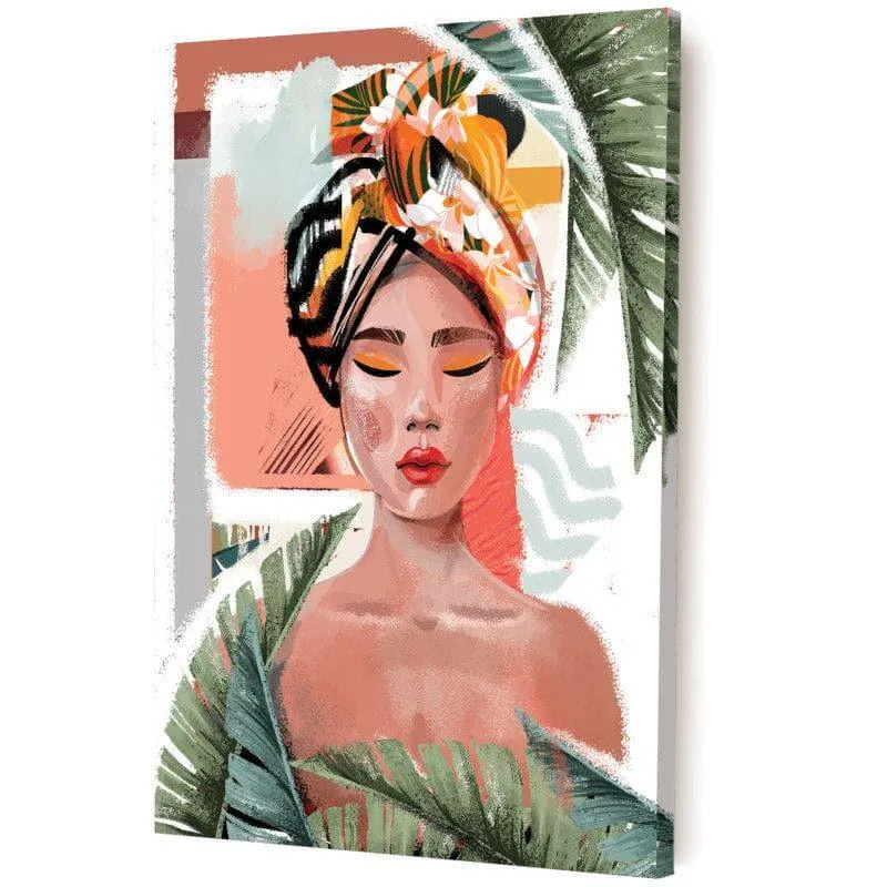 Meditating Feminine Canvas Wall Painting media 5