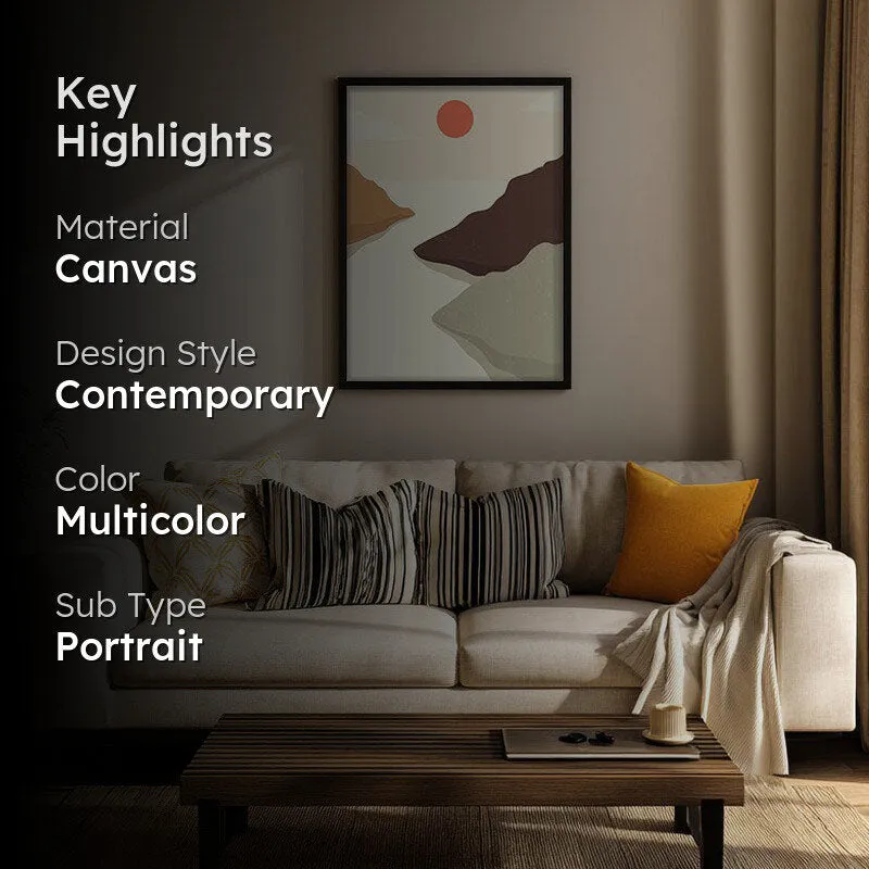 Crimson Horizon Archival Canvas Wall Art - Black Frame media 2