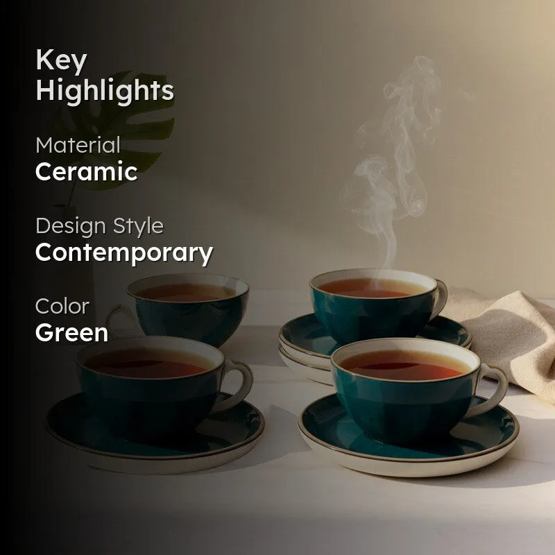 Aura Sip Cup & Saucer (240 mL Each) - Set of Four media 2