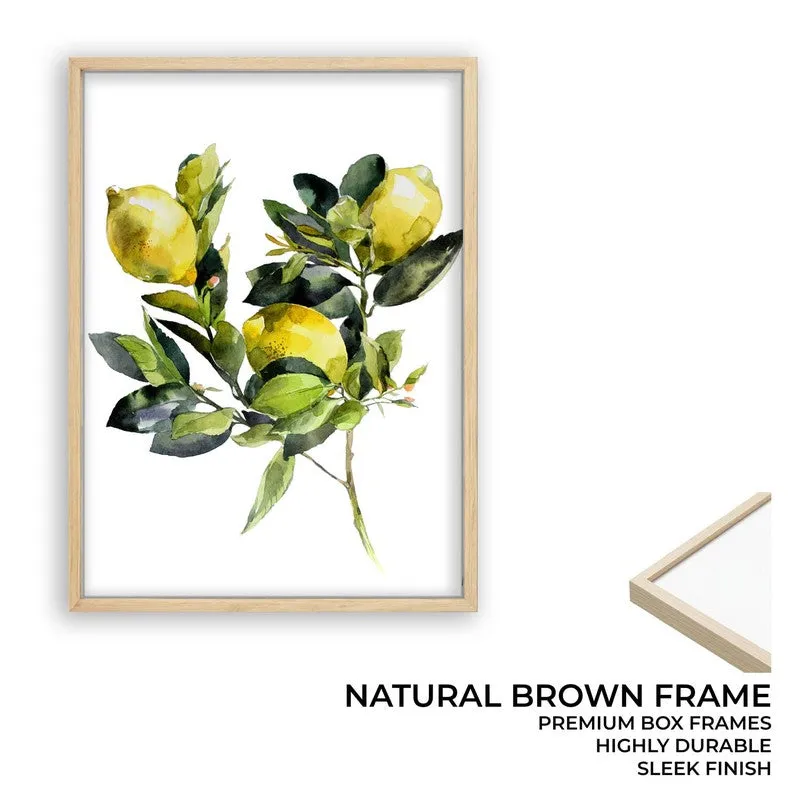 Lemon Luxe Archival Canvas Wall Art - Brown media 9