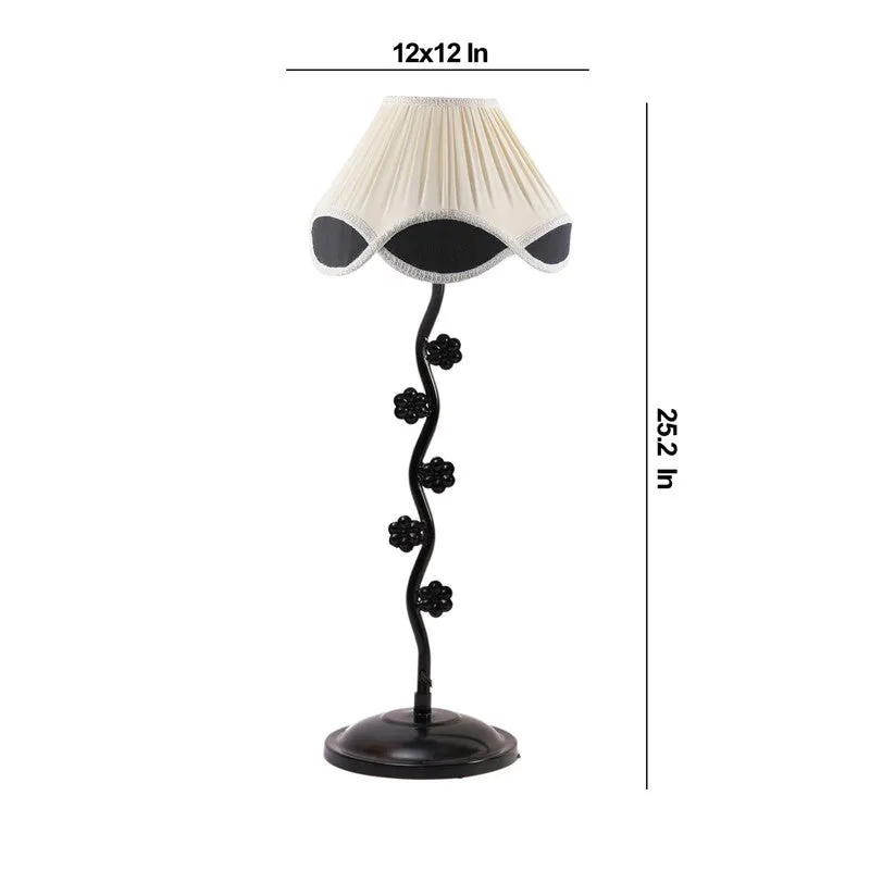 Stellarae Cotton Table Lamp With Iron Base - Ivory media 7