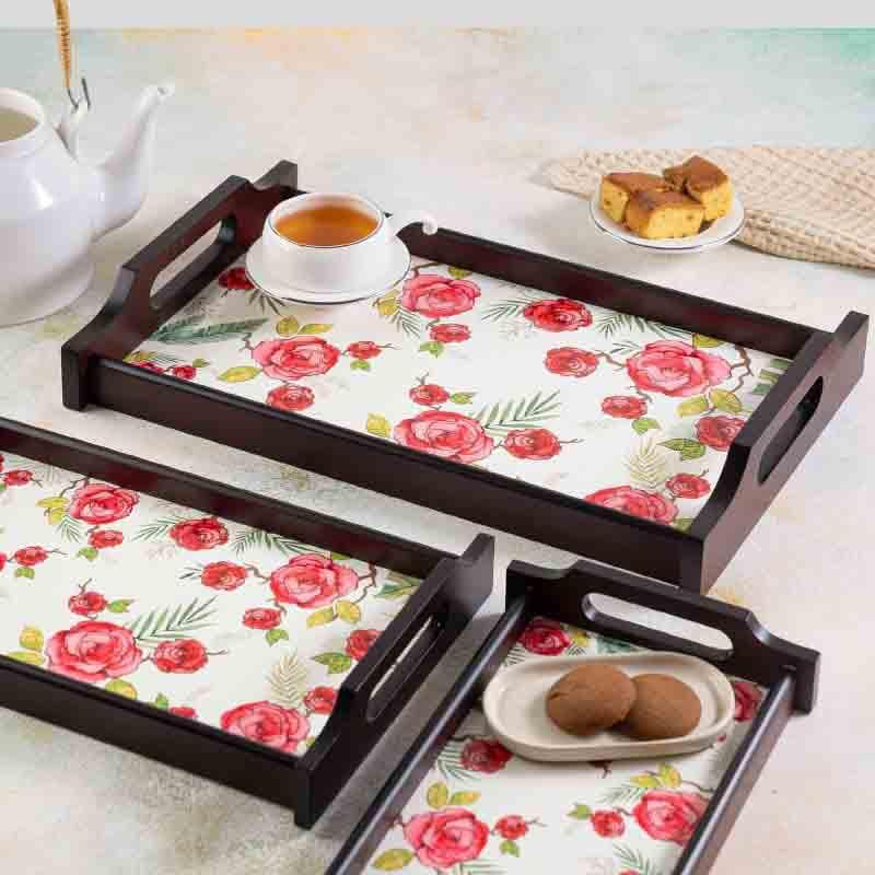Misty Morning Roses Wooden Tray media 3