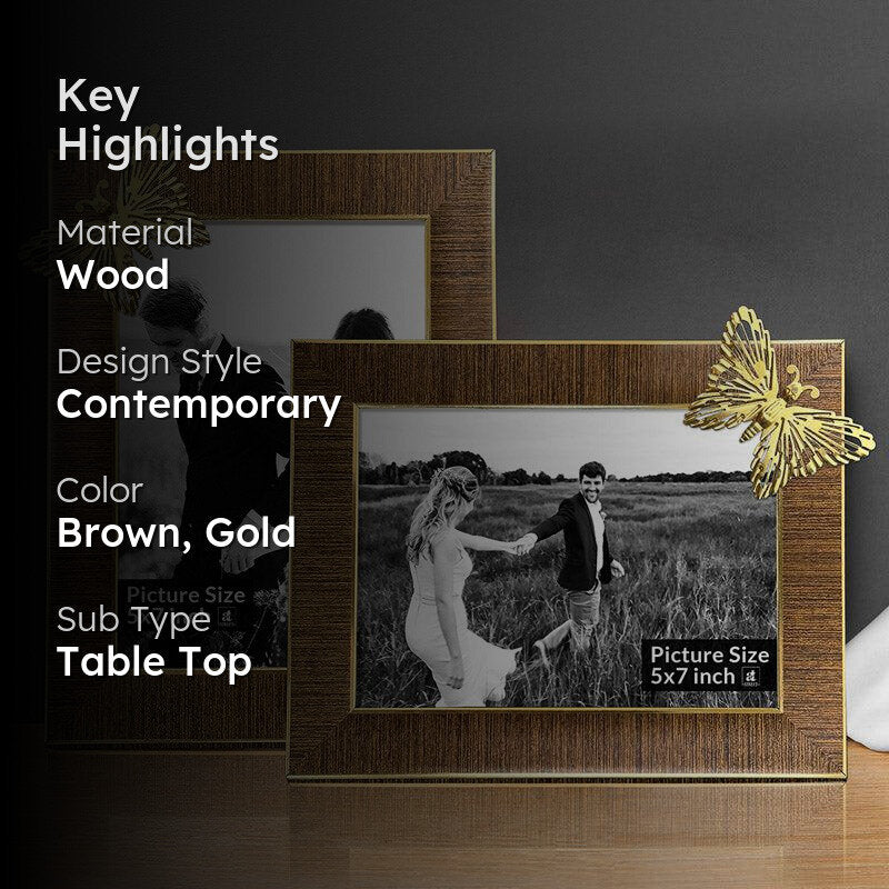 Evangeline Photo Frame (Brown) - Set of Two media 2