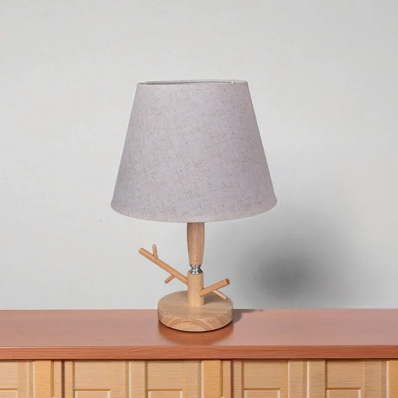 AarviDecor Easton Designer Cotton Table Lamp - Grey media 6