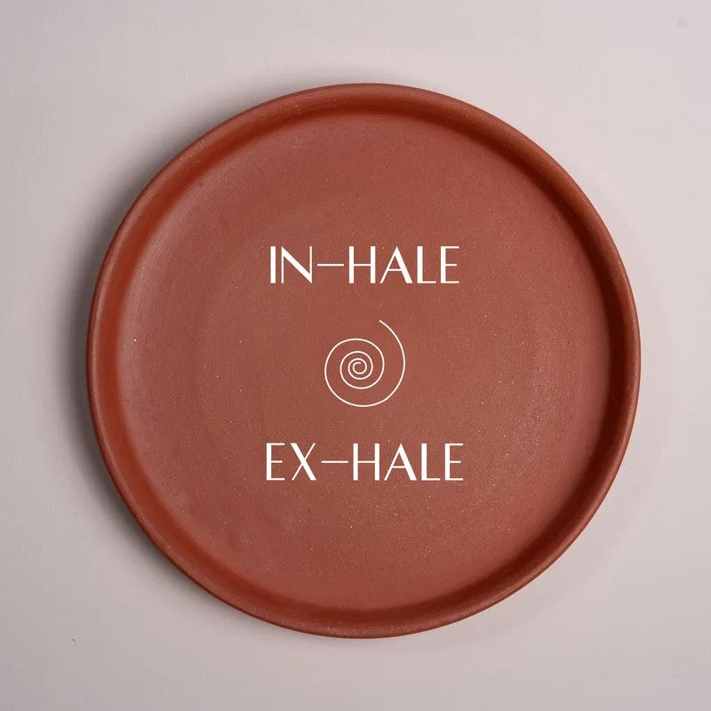 Relax, Breathe & Meditate Terracotta Wall Plate - Set Of Three media 4