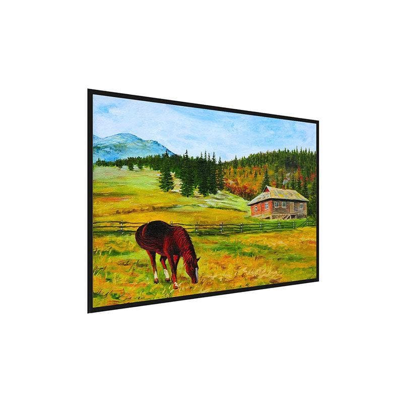 Horsefield Canvas Wall Painting - Black Frame media 3