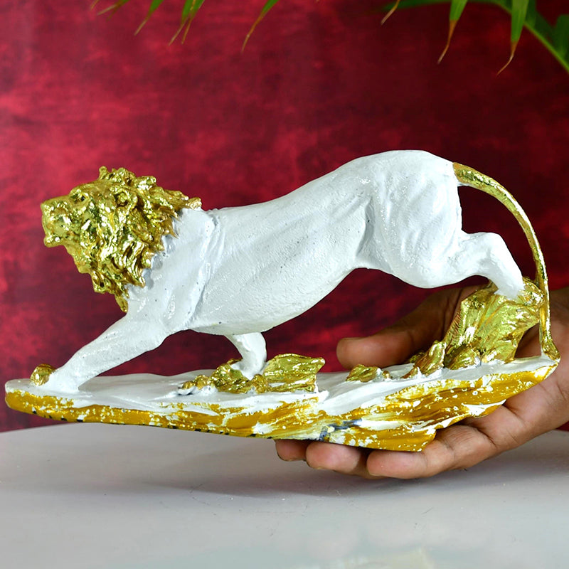 White Pristine Leo Showpiece media 7