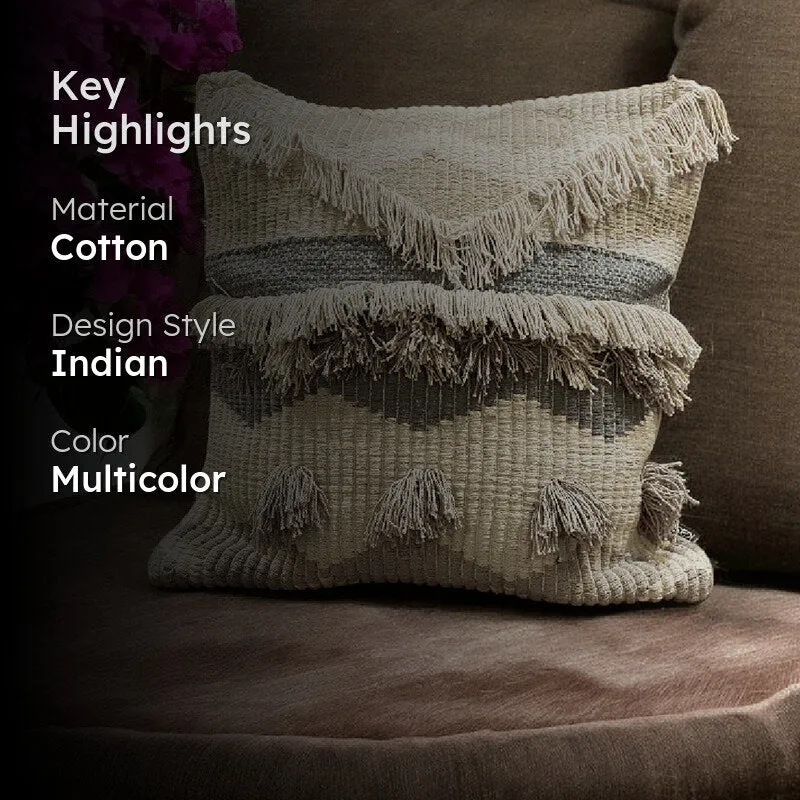 Button Bubble Tufted Cushion Cover - Grey media 2