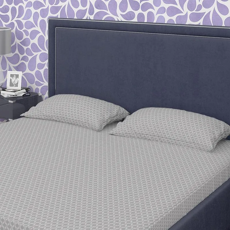 Miniature Motif Ethnic Cotton Bedsheet (Cream) - 400 TC media 7