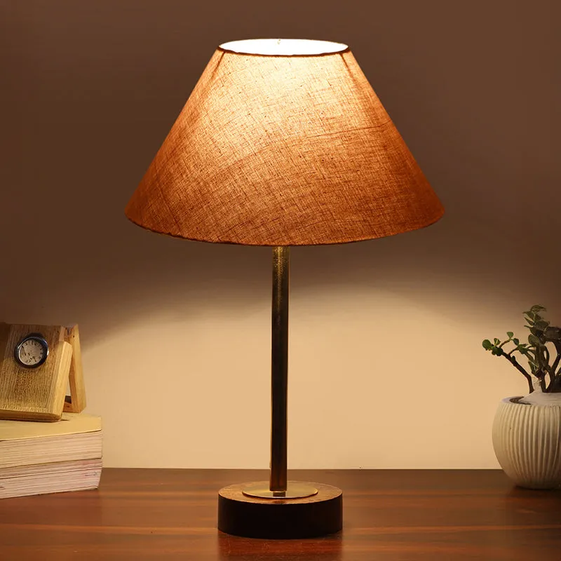 Cotin II Rodin Wooden Table Lamp - Grey,Gold,Brown media 1