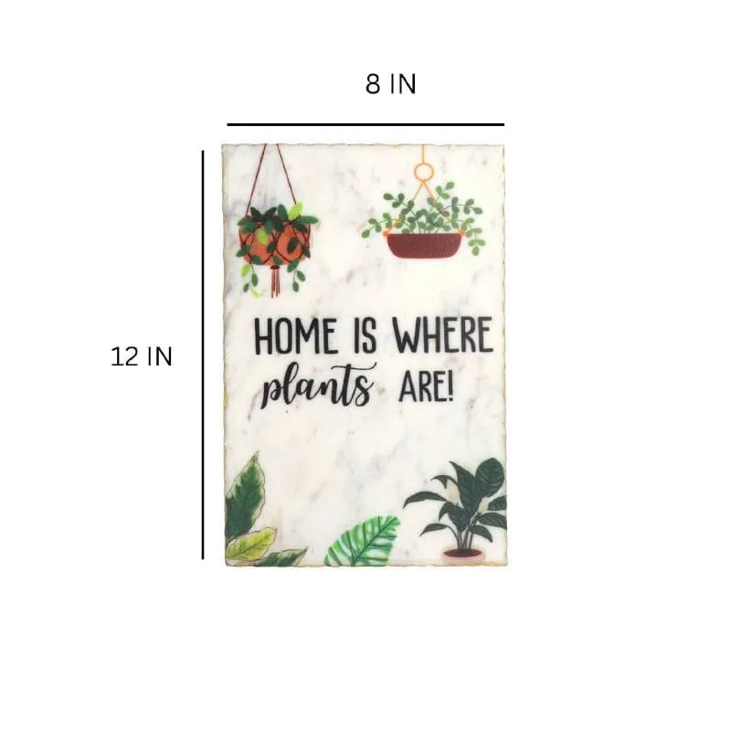 Home Is Where Plants Are Printed Marble Wall Accent media 5