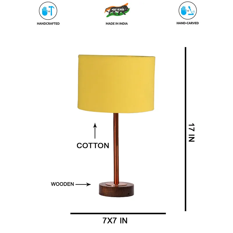 Cotin I Rodin Wooden Table Lamp - Yellow,Copper,Brown media 7