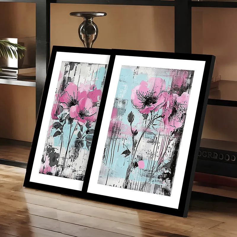 Pink Poppy Dreams Wall Art With Frame - Set Of Two media 7